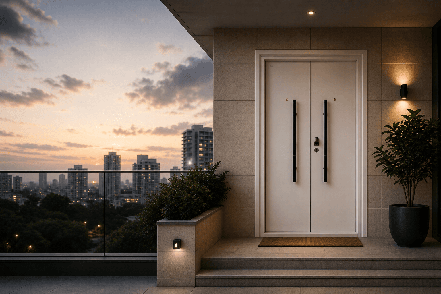 Staly Steel Doors Background